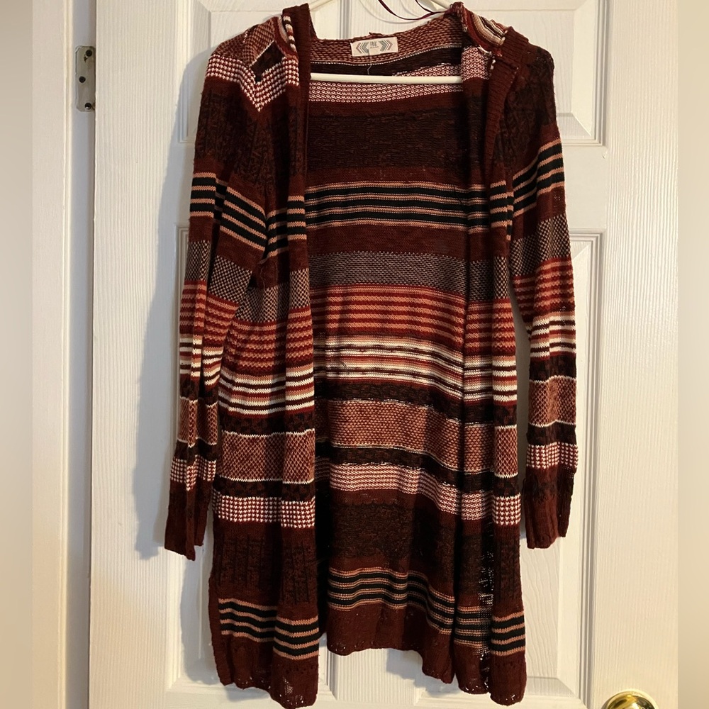 Pink Rose women’s hooded cardigan